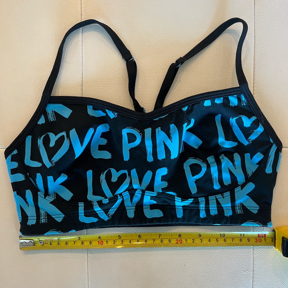 Women’s PINK Victoria’s Secret Sportsbra. Size M. Good condition. Black/Blue.